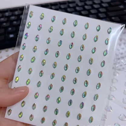 Makeup Diamond Pearl Eyes Face Music Festival DIY Body Starfish Mermaid Crystal Tattoo Rhinestone Nail Art Eyeshadow Sticker New