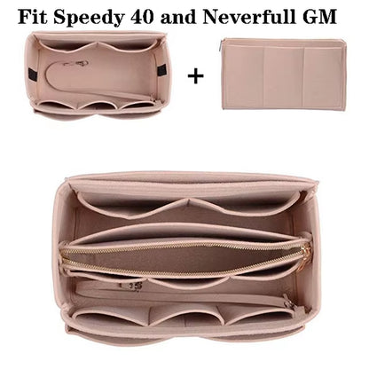 Make up Organizer Insert Bag for Handbag, Travel Inner Purse Portable Cosmetic Bag, Fit Cosmetic Bags Fit Speedy Neverfull