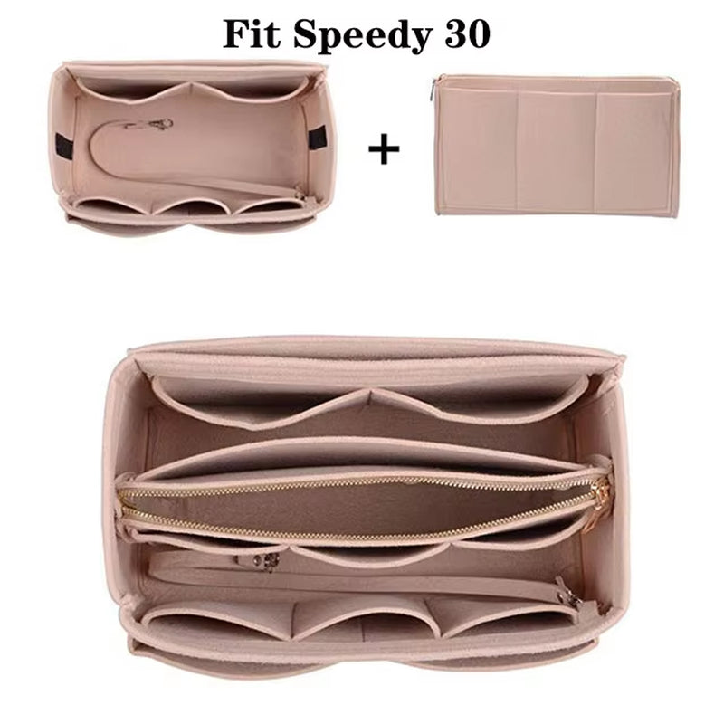 Make up Organizer Insert Bag for Handbag, Travel Inner Purse Portable Cosmetic Bag, Fit Cosmetic Bags Fit Speedy Neverfull
