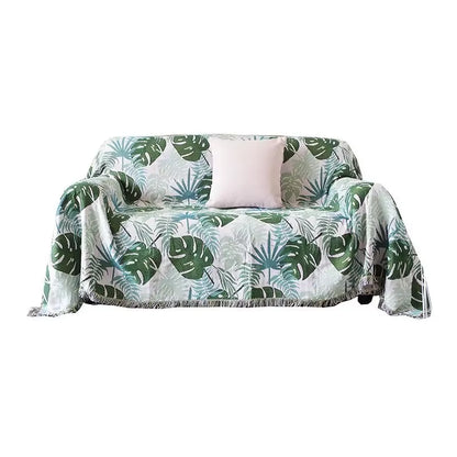 Monstera Sofa Blanket Cover Dust Protective Cover Throw Blanket for Bed Non-Slip Bedspread Nordic Decoration Carpet XT25