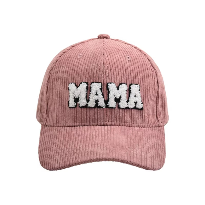 Mommy and Me Baseball Cap Mother Daughter Son Matching Hat Adult Kids Letters Print Mama Mini Corduroy Hats