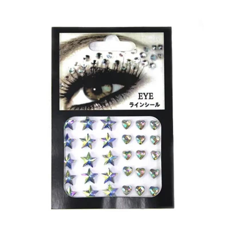 Makeup Diamond Pearl Eyes Face Music Festival DIY Body Starfish Mermaid Crystal Tattoo Rhinestone Nail Art Eyeshadow Sticker New