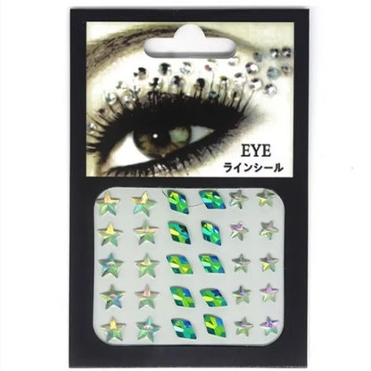Makeup Diamond Pearl Eyes Face Music Festival DIY Body Starfish Mermaid Crystal Tattoo Rhinestone Nail Art Eyeshadow Sticker New