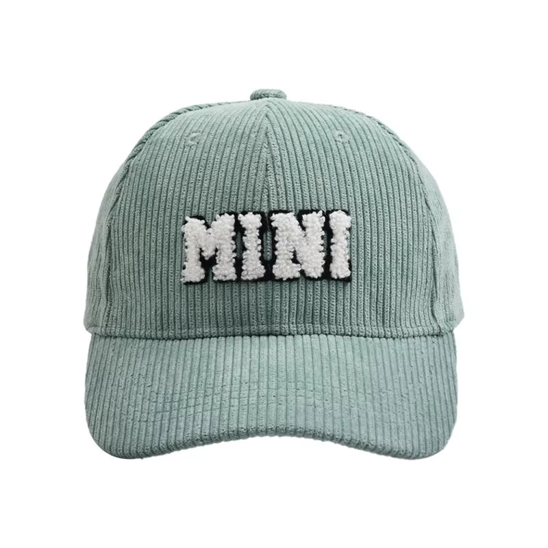Mommy and Me Baseball Cap Mother Daughter Son Matching Hat Adult Kids Letters Print Mama Mini Corduroy Hats
