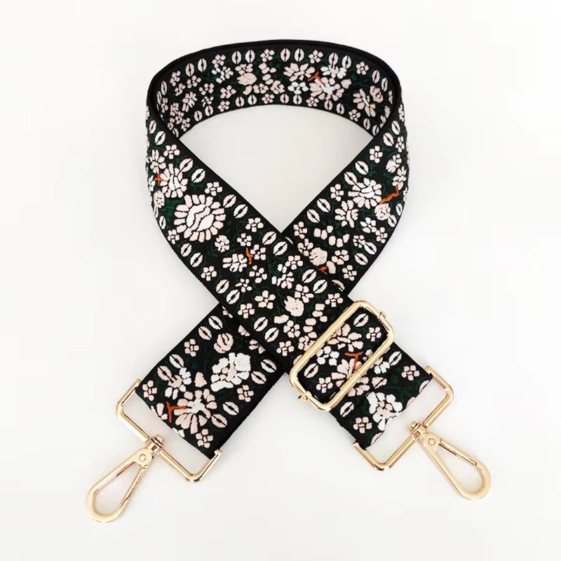 Flowers Bag Strap Women Handbag Belt Wide Shoulder Bag Strap Replacement Strap Accessory Bag Part Adjustable Belt for Bag 130Cm
