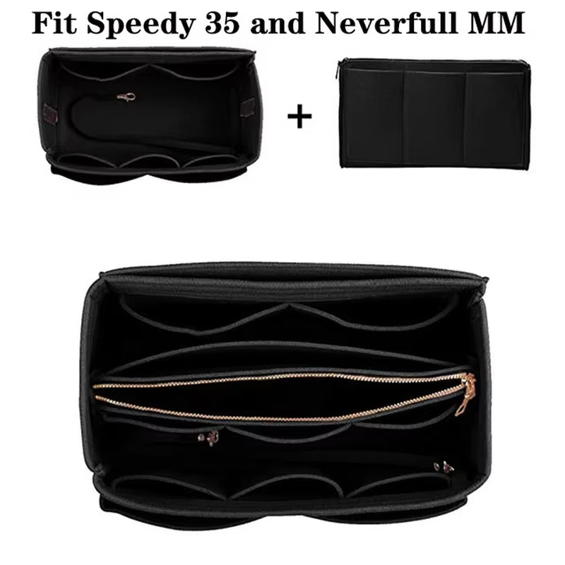 Make up Organizer Insert Bag for Handbag, Travel Inner Purse Portable Cosmetic Bag, Fit Cosmetic Bags Fit Speedy Neverfull