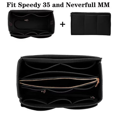 Make up Organizer Insert Bag for Handbag, Travel Inner Purse Portable Cosmetic Bag, Fit Cosmetic Bags Fit Speedy Neverfull