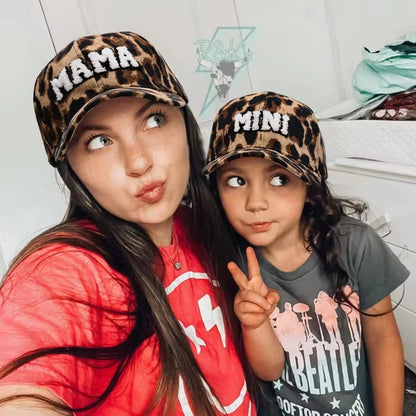 Mommy and Me Baseball Cap Mother Daughter Son Matching Hat Adult Kids Letters Print Mama Mini Corduroy Hats
