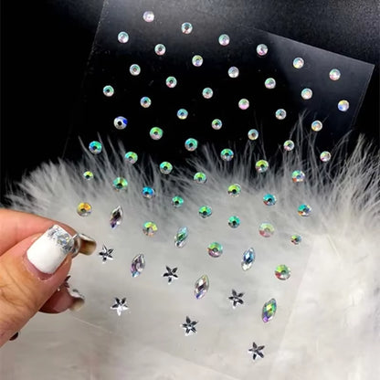Makeup Diamond Pearl Eyes Face Music Festival DIY Body Starfish Mermaid Crystal Tattoo Rhinestone Nail Art Eyeshadow Sticker New