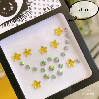 Makeup Diamond Pearl Eyes Face Music Festival DIY Body Starfish Mermaid Crystal Tattoo Rhinestone Nail Art Eyeshadow Sticker New