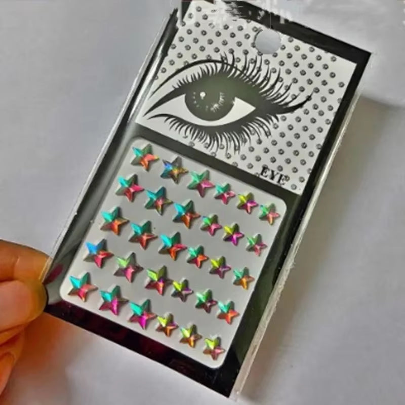 Makeup Diamond Pearl Eyes Face Music Festival DIY Body Starfish Mermaid Crystal Tattoo Rhinestone Nail Art Eyeshadow Sticker New