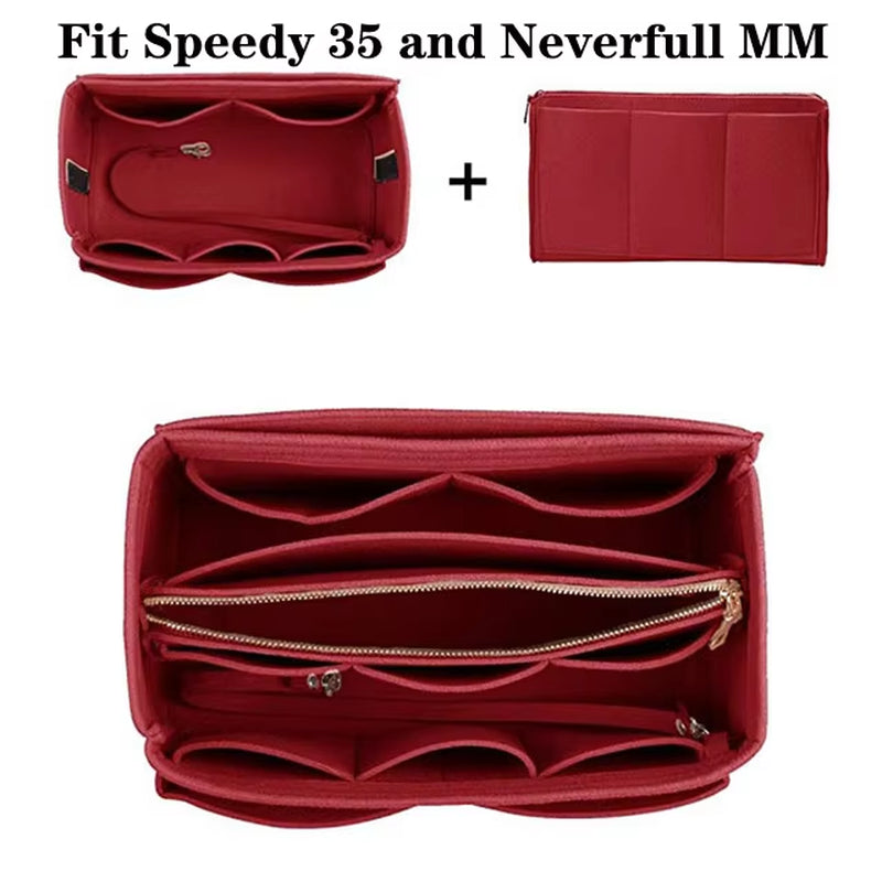 Make up Organizer Insert Bag for Handbag, Travel Inner Purse Portable Cosmetic Bag, Fit Cosmetic Bags Fit Speedy Neverfull