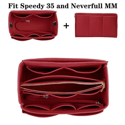 Make up Organizer Insert Bag for Handbag, Travel Inner Purse Portable Cosmetic Bag, Fit Cosmetic Bags Fit Speedy Neverfull