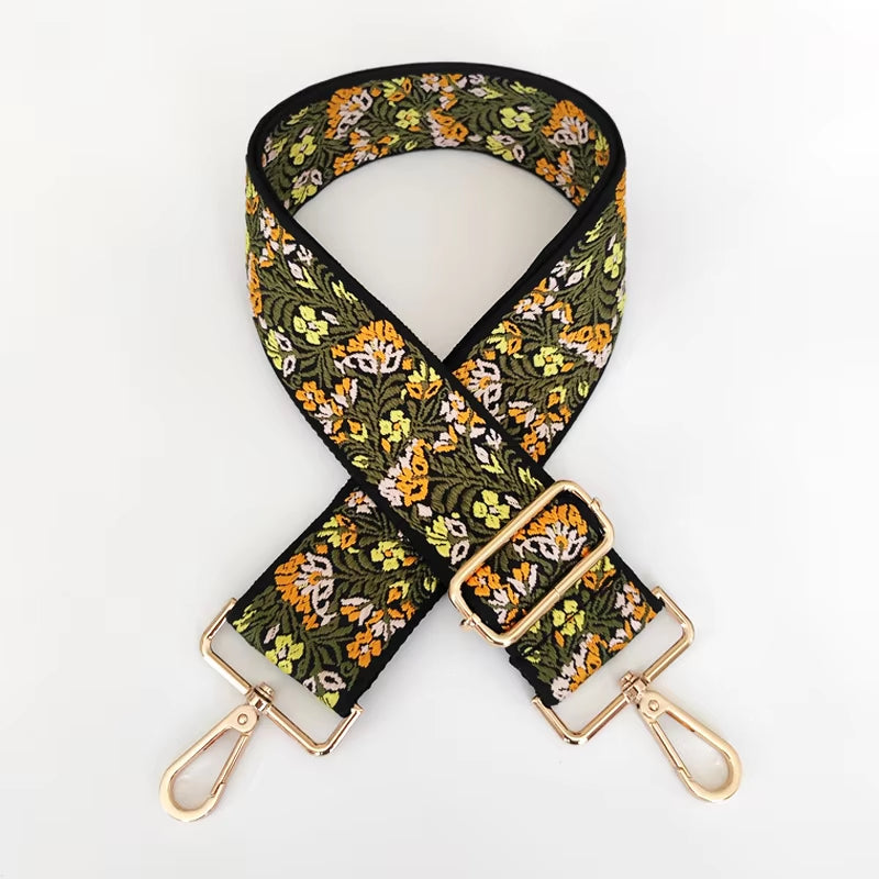 Flowers Bag Strap Women Handbag Belt Wide Shoulder Bag Strap Replacement Strap Accessory Bag Part Adjustable Belt for Bag 130Cm
