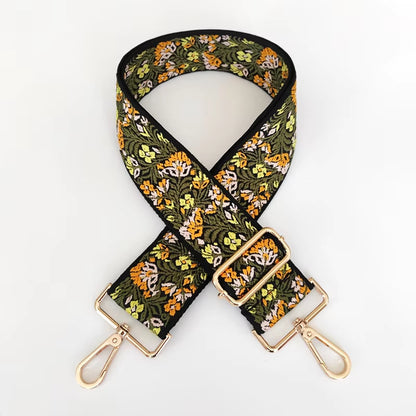 Flowers Bag Strap Women Handbag Belt Wide Shoulder Bag Strap Replacement Strap Accessory Bag Part Adjustable Belt for Bag 130Cm