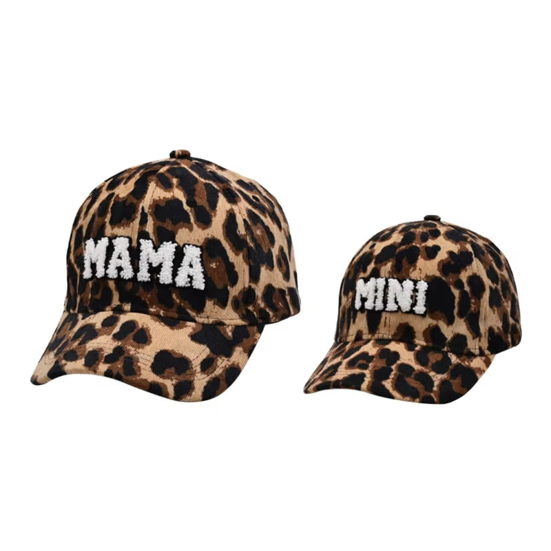 Mommy and Me Baseball Cap Mother Daughter Son Matching Hat Adult Kids Letters Print Mama Mini Corduroy Hats