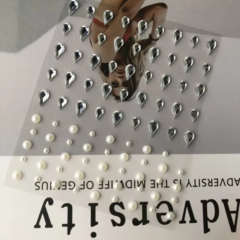 Makeup Diamond Pearl Eyes Face Music Festival DIY Body Starfish Mermaid Crystal Tattoo Rhinestone Nail Art Eyeshadow Sticker New