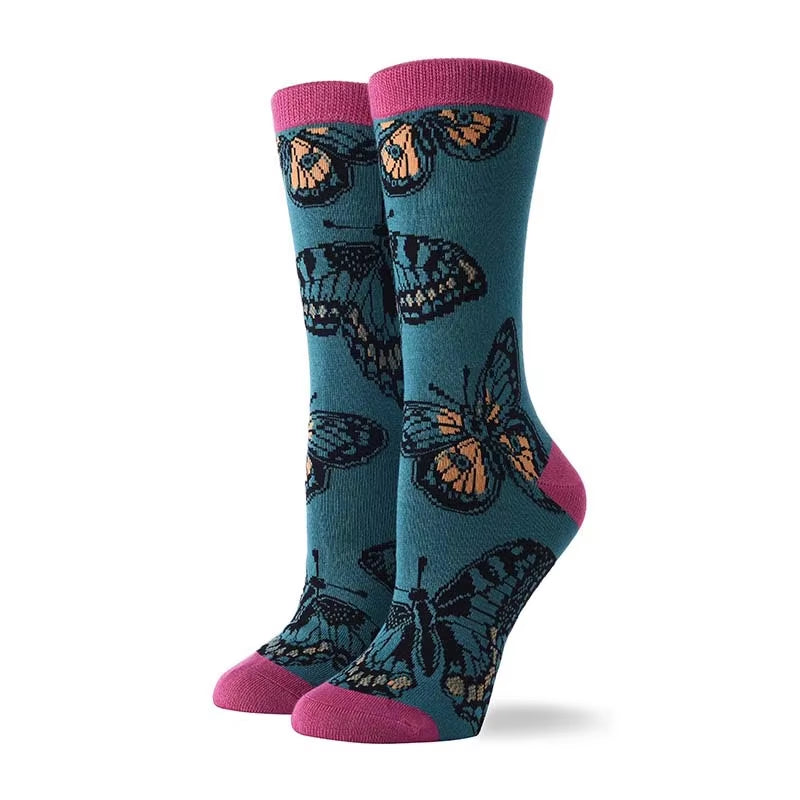 Cute Animals Funny Socks Women Cotton Creative Mermaid Fish Pug Design Japanese Harajuku Crew Calcetines Mujer Divertidos Sokken