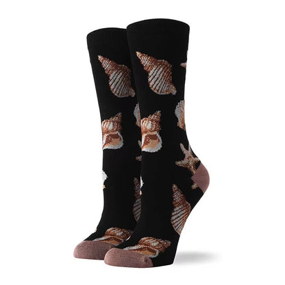 Cute Animals Funny Socks Women Cotton Creative Mermaid Fish Pug Design Japanese Harajuku Crew Calcetines Mujer Divertidos Sokken