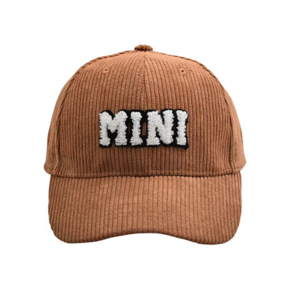 Mommy and Me Baseball Cap Mother Daughter Son Matching Hat Adult Kids Letters Print Mama Mini Corduroy Hats