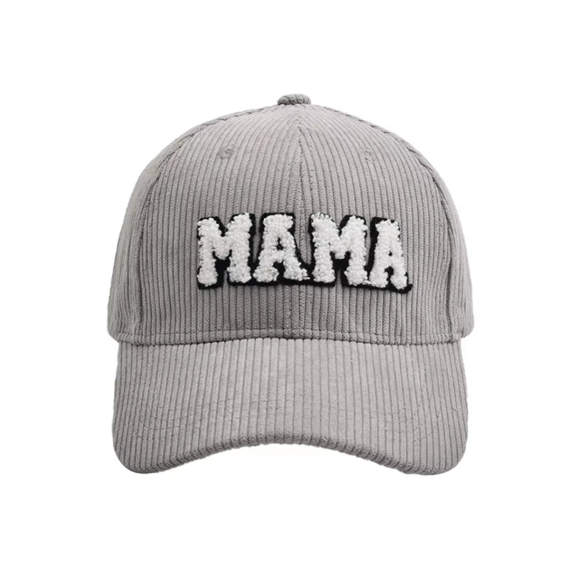 Mommy and Me Baseball Cap Mother Daughter Son Matching Hat Adult Kids Letters Print Mama Mini Corduroy Hats