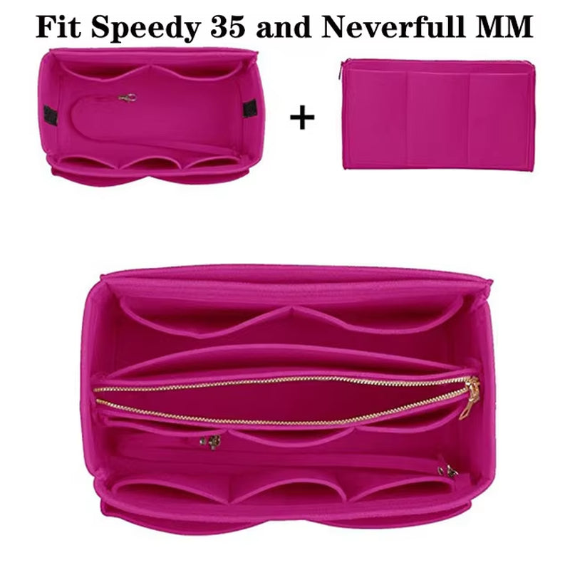 Make up Organizer Insert Bag for Handbag, Travel Inner Purse Portable Cosmetic Bag, Fit Cosmetic Bags Fit Speedy Neverfull