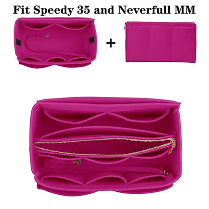 Make up Organizer Insert Bag for Handbag, Travel Inner Purse Portable Cosmetic Bag, Fit Cosmetic Bags Fit Speedy Neverfull