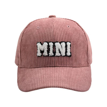 Mommy and Me Baseball Cap Mother Daughter Son Matching Hat Adult Kids Letters Print Mama Mini Corduroy Hats