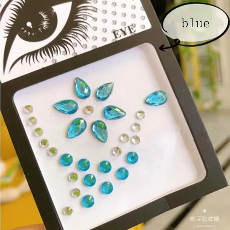Makeup Diamond Pearl Eyes Face Music Festival DIY Body Starfish Mermaid Crystal Tattoo Rhinestone Nail Art Eyeshadow Sticker New