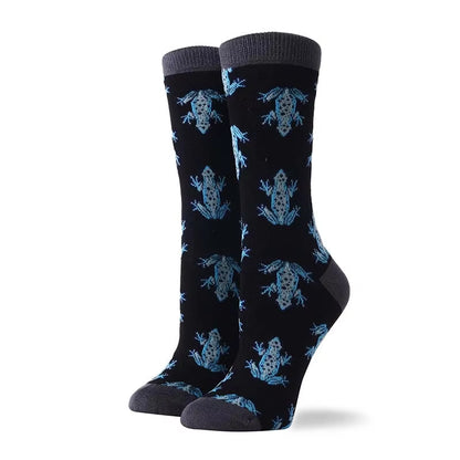 Cute Animals Funny Socks Women Cotton Creative Mermaid Fish Pug Design Japanese Harajuku Crew Calcetines Mujer Divertidos Sokken