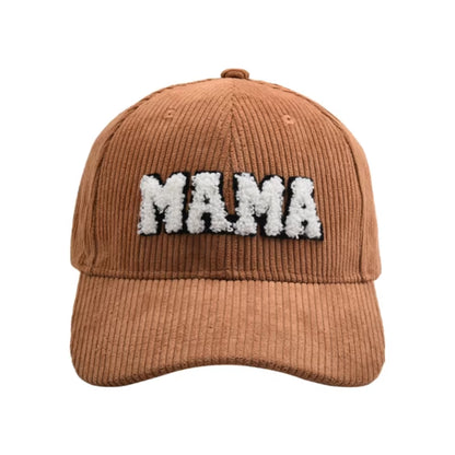 Mommy and Me Baseball Cap Mother Daughter Son Matching Hat Adult Kids Letters Print Mama Mini Corduroy Hats