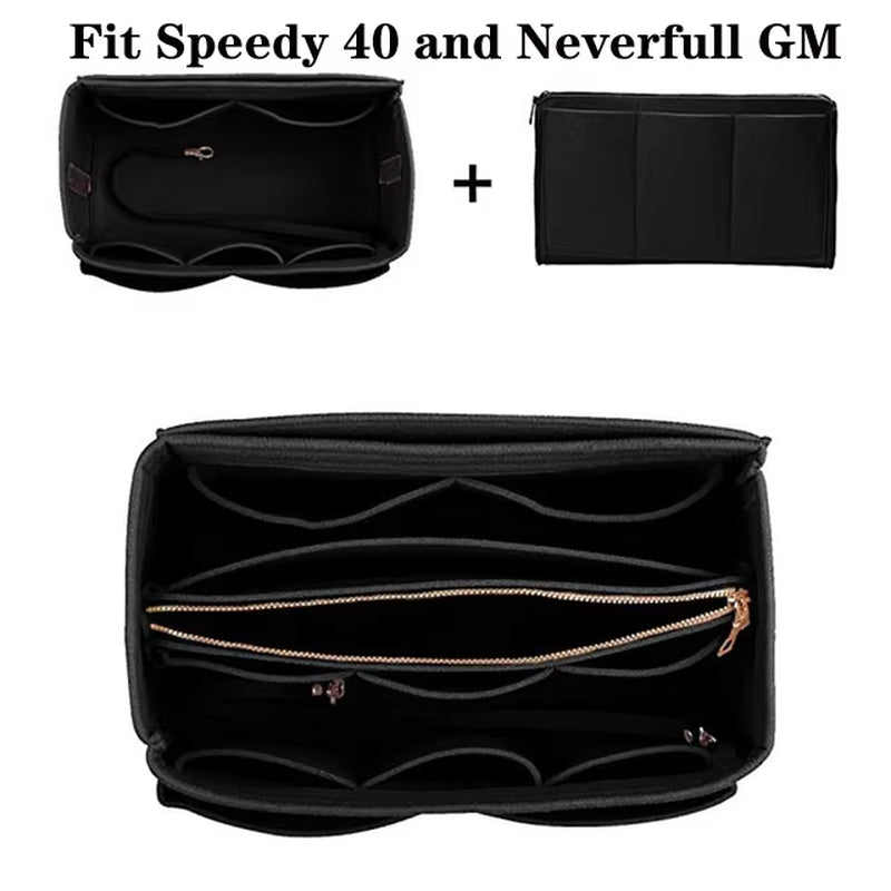 Make up Organizer Insert Bag for Handbag, Travel Inner Purse Portable Cosmetic Bag, Fit Cosmetic Bags Fit Speedy Neverfull