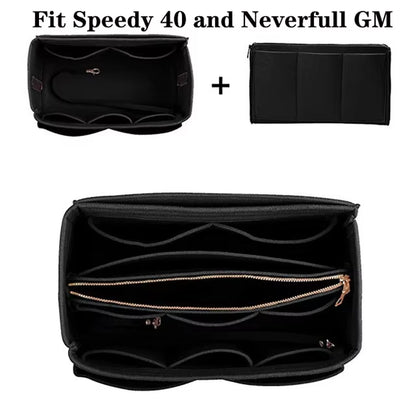 Make up Organizer Insert Bag for Handbag, Travel Inner Purse Portable Cosmetic Bag, Fit Cosmetic Bags Fit Speedy Neverfull